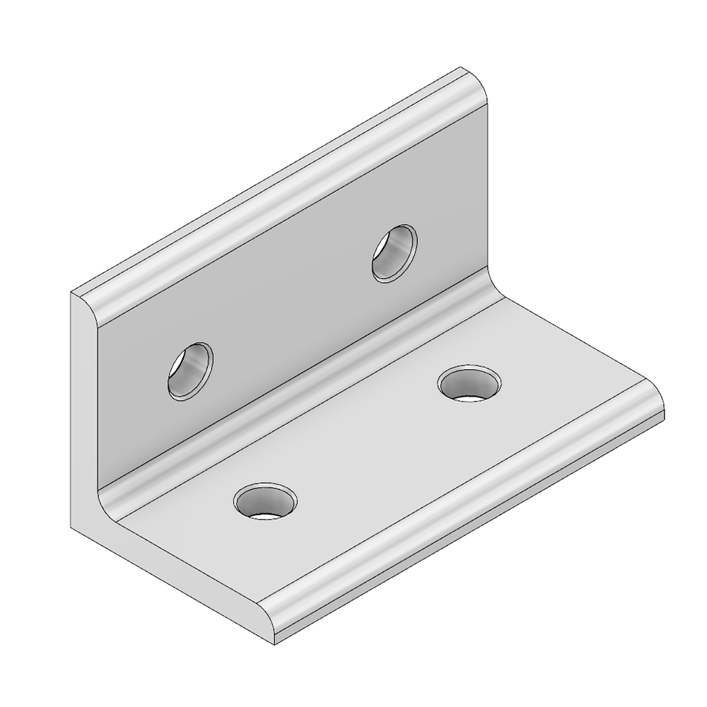 40-540-1 MODULAR SOLUTIONS ANGLE BRACKET<br>45MM TALL X 90MM WIDE W/ HARDWARE